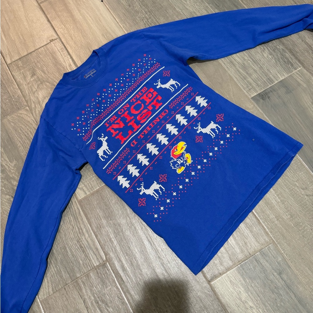 KU Ugly Christmas I’m on the Nice List Long Sleeved Tee
